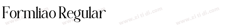 Formliao Regular字体转换